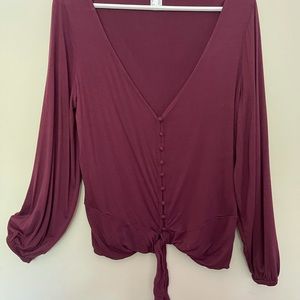 Burgundy top